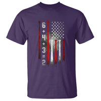 Double Play T Shirt 6 4 3 2 Vintage Baseball Math Softball Player American Flag