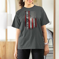 Double Play T Shirt For Women 6 4 3 2 Vintage Baseball Math Softball Player American Flag
