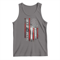 Double Play Tank Top 6 4 3 2 Vintage Baseball Math Softball Player American Flag
