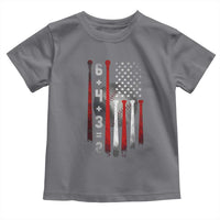 Double Play Toddler T Shirt 6 4 3 2 Vintage Baseball Math Softball Player American Flag