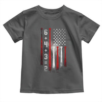 Double Play Toddler T Shirt 6 4 3 2 Vintage Baseball Math Softball Player American Flag