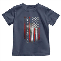 Double Play Toddler T Shirt 6 4 3 2 Vintage Baseball Math Softball Player American Flag