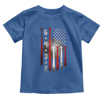 Double Play Toddler T Shirt 6 4 3 2 Vintage Baseball Math Softball Player American Flag
