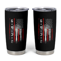 Double Play Tumbler Cup 6 4 3 2 Vintage Baseball Math Softball Player American Flag