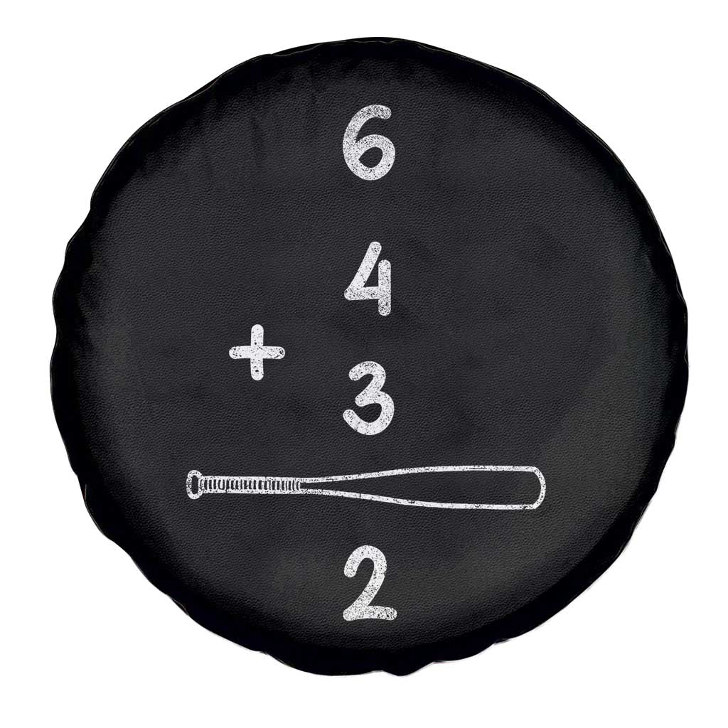 Double Play Spare Tire Cover 6 4 3 2 Vintage Baseball Bat Softball Player