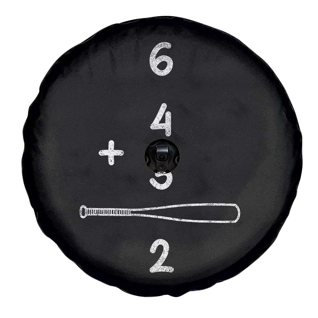 Double Play Spare Tire Cover 6 4 3 2 Vintage Baseball Bat Softball Player