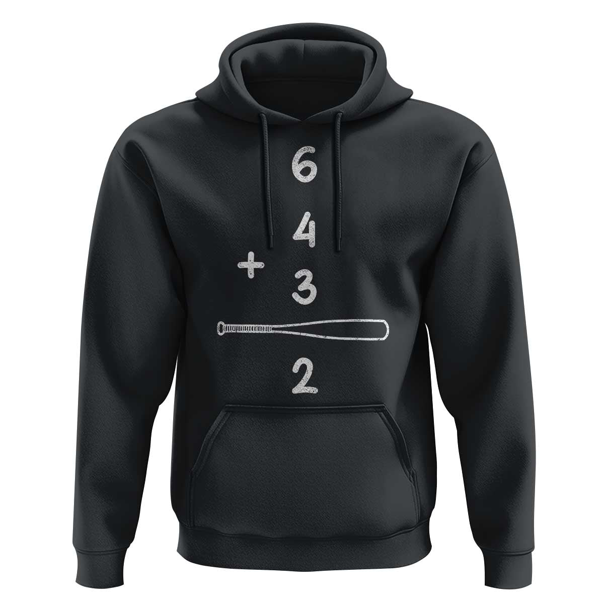 Double Play Hoodie 6 4 3 2 Vintage Baseball Bat Softball Player
