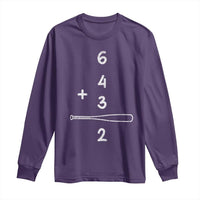 Double Play Long Sleeve Shirt 6 4 3 2 Vintage Baseball Bat Softball Player