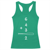 Double Play Racerback Tank Top 6 4 3 2 Vintage Baseball Bat Softball Player