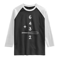 Double Play Raglan Shirt 6 4 3 2 Vintage Baseball Bat Softball Player