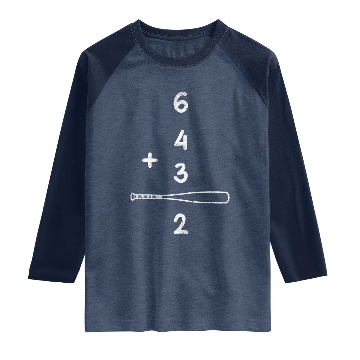 Double Play Raglan Shirt 6 4 3 2 Vintage Baseball Bat Softball Player