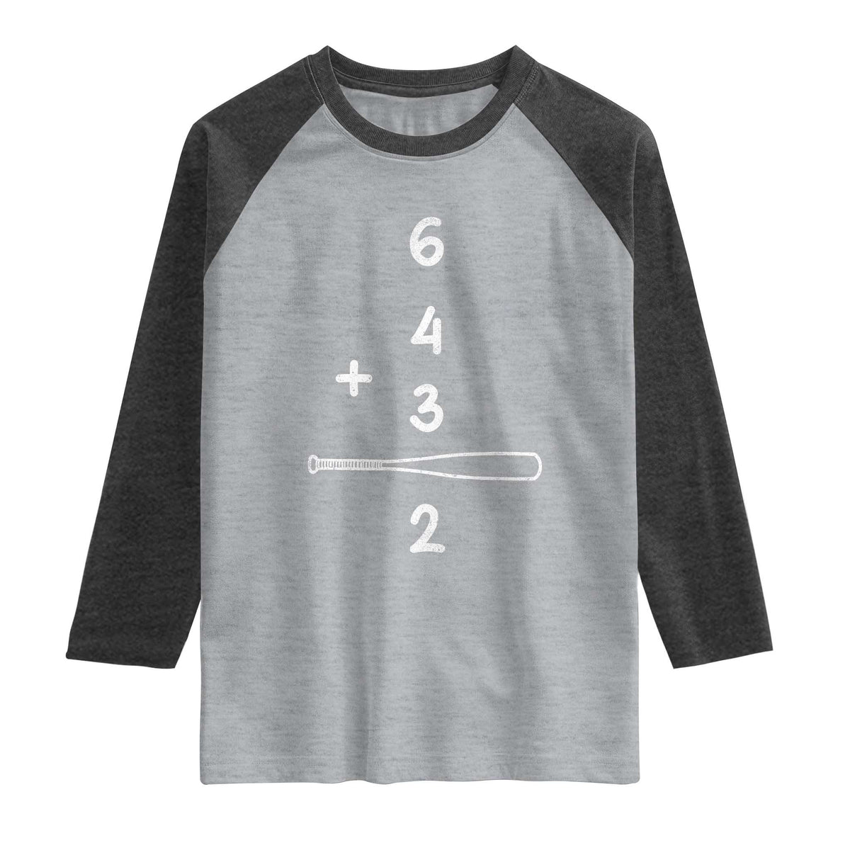 Double Play Raglan Shirt 6 4 3 2 Vintage Baseball Bat Softball Player