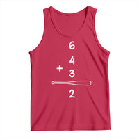 Double Play Tank Top 6 4 3 2 Vintage Baseball Bat Softball Player