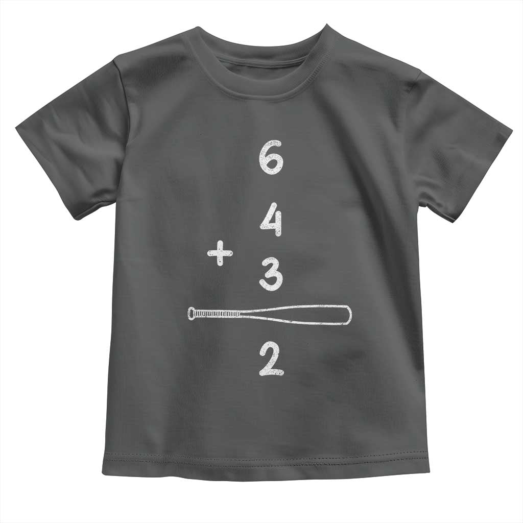 Double Play Toddler T Shirt 6 4 3 2 Vintage Baseball Bat Softball Player