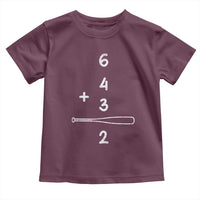 Double Play Toddler T Shirt 6 4 3 2 Vintage Baseball Bat Softball Player