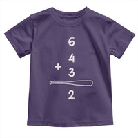 Double Play Toddler T Shirt 6 4 3 2 Vintage Baseball Bat Softball Player