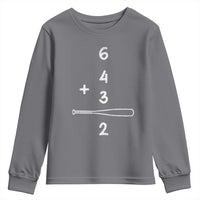 Double Play Youth Sweatshirt 6 4 3 2 Vintage Baseball Bat Softball Player