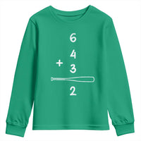 Double Play Youth Sweatshirt 6 4 3 2 Vintage Baseball Bat Softball Player
