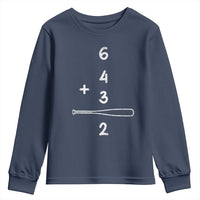 Double Play Youth Sweatshirt 6 4 3 2 Vintage Baseball Bat Softball Player