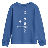 Double Play Youth Sweatshirt 6 4 3 2 Vintage Baseball Bat Softball Player