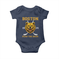 Boston Ice Hockey Baby Onesie Retro Vintage Fear The Bear