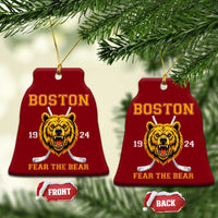 Boston Ice Hockey Ceramic Ornament Retro Vintage Fear The Bear