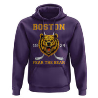 Boston Ice Hockey Hoodie Retro Vintage Fear The Bear