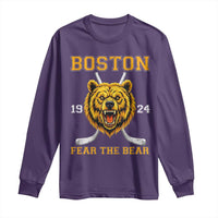Boston Ice Hockey Long Sleeve Shirt Retro Vintage Fear The Bear