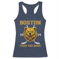 Boston Ice Hockey Racerback Tank Top Retro Vintage Fear The Bear