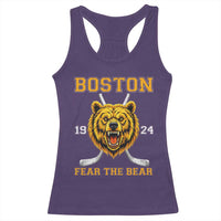 Boston Ice Hockey Racerback Tank Top Retro Vintage Fear The Bear