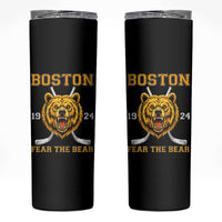 Boston Ice Hockey Skinny Tumbler Retro Vintage Fear The Bear