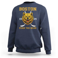 Boston Ice Hockey Sweatshirt Retro Vintage Fear The Bear