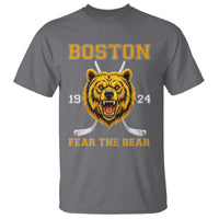 Boston Ice Hockey T Shirt Retro Vintage Fear The Bear