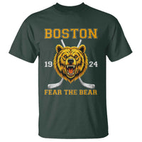 Boston Ice Hockey T Shirt Retro Vintage Fear The Bear