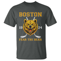Boston Ice Hockey T Shirt Retro Vintage Fear The Bear