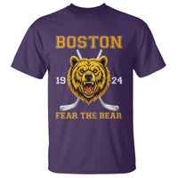 Boston Ice Hockey T Shirt Retro Vintage Fear The Bear