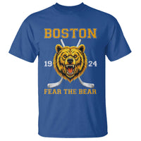 Boston Ice Hockey T Shirt Retro Vintage Fear The Bear