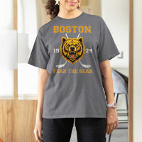 Boston Ice Hockey T Shirt For Women Retro Vintage Fear The Bear