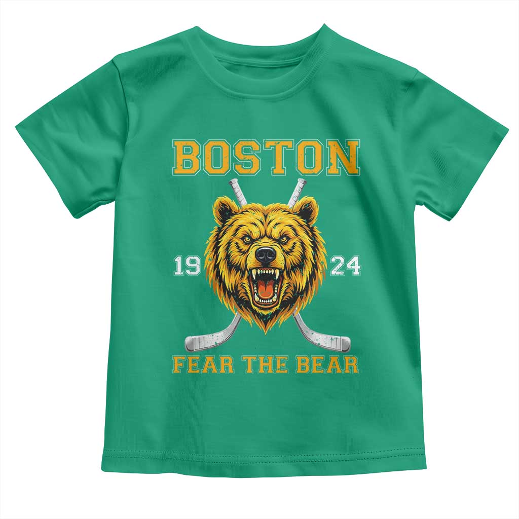 Boston Ice Hockey Toddler T Shirt Retro Vintage Fear The Bear