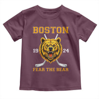 Boston Ice Hockey Toddler T Shirt Retro Vintage Fear The Bear