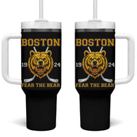 Boston Ice Hockey Tumbler With Handle Retro Vintage Fear The Bear