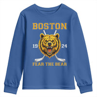 Boston Ice Hockey Youth Sweatshirt Retro Vintage Fear The Bear