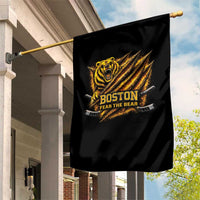 Boston Ice Hockey Garden Flag Retro Fear The Bear Funny Sarcastic Saying