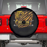 Boston Ice Hockey Spare Tire Cover Retro Fear The Bear Funny Sarcastic Saying