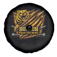 Boston Ice Hockey Spare Tire Cover Retro Fear The Bear Funny Sarcastic Saying