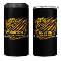 Boston Ice Hockey 4 in 1 Can Cooler Tumbler Retro Fear The Bear Funny Sarcastic Saying