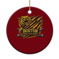 Boston Ice Hockey Ceramic Ornament Retro Fear The Bear Funny Sarcastic Saying