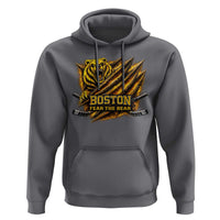 Boston Ice Hockey Hoodie Retro Fear The Bear Funny Sarcastic Saying