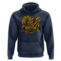 Boston Ice Hockey Hoodie Retro Fear The Bear Funny Sarcastic Saying
