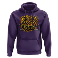 Boston Ice Hockey Hoodie Retro Fear The Bear Funny Sarcastic Saying